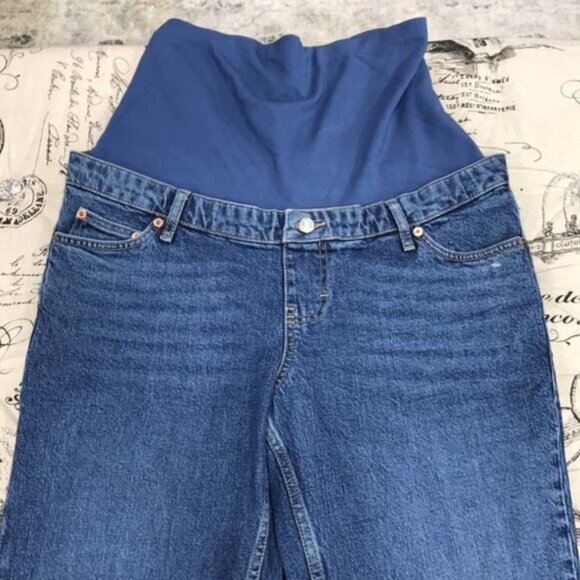 TOPSHOP MATERNITY MOTO Over Bump Raw Hem Leigh Jeans - Picture 5 of 10